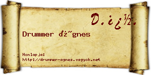 Drummer Ágnes névjegykártya